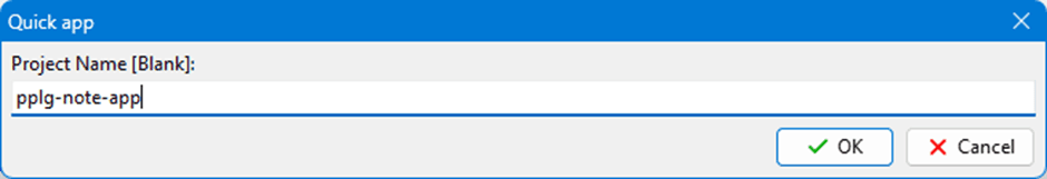 buat project baru dengan quick app laragon